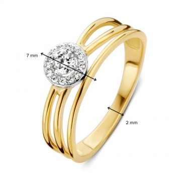 Ring bicolor zirkonia 30650 nl g