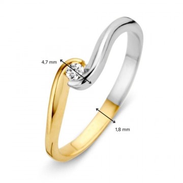Ring bicolor zirkonia 30652 nl g
