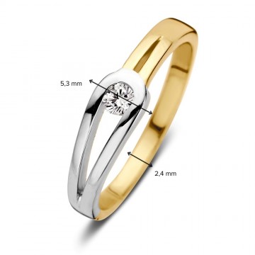 Ring bicolor zirkonia 31187 nl g