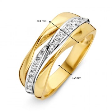 Ring bicolor zirkonia 31224 nl g