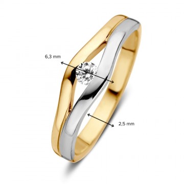 Ring bicolor zirkonia 31487 nl g