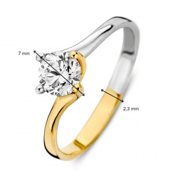 Ring bicolor zirkonia 31896 nl g