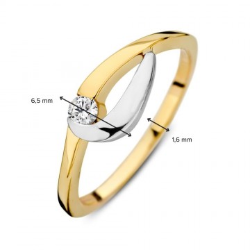 Ring bicolor zirkonia 31975 nl g