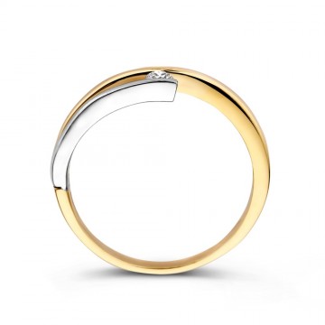 Ring bicolor zirkonia 32493 nl g