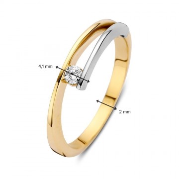Ring bicolor zirkonia 32604 nl g