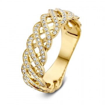 Ring geel briljant 0 35 crt 25408 nl g