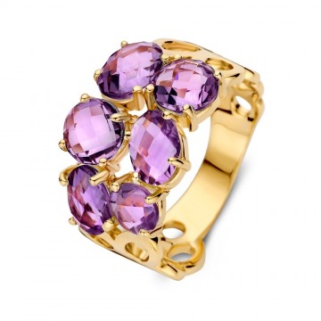 Ring geelgoud amethist 32232 nl g