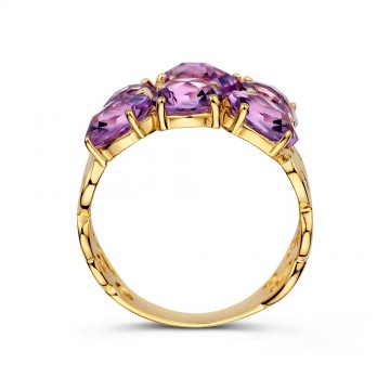 Ring geelgoud amethist 32233 nl g
