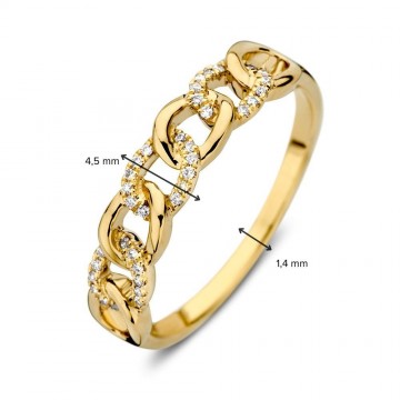 Ring geelgoud briljant 0 08 crt 31899 nl g