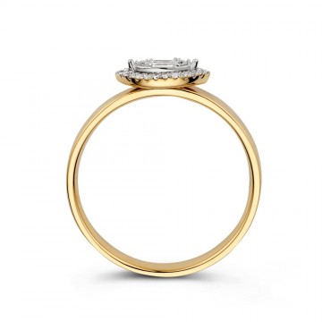 Ring geelgoud briljant 0 12 crt 32293 nl g