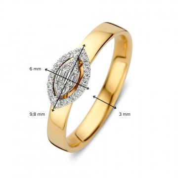 Ring geelgoud briljant 0 12 crt 32320 nl g