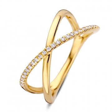 Ring geelgoud briljant 0 12 crt 32982 nl g