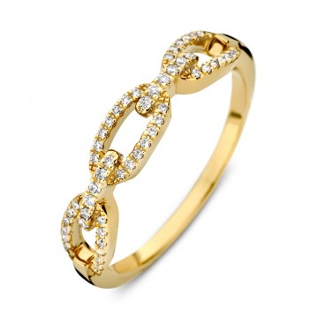 Ring geelgoud briljant 0 14 crt 31731 nl g