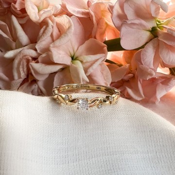 Ring geelgoud briljant 0 16 crt 24383 nl g