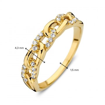Ring geelgoud briljant 0 19 crt 31858 nl g