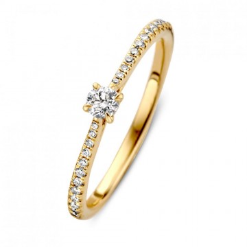 Ring geelgoud briljant 0 22 crt 24151 nl g