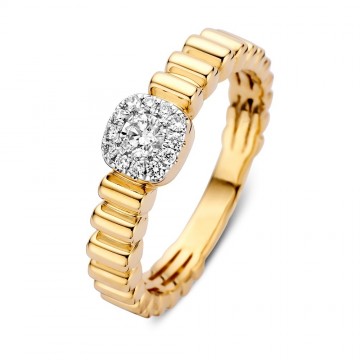 Ring geelgoud briljant 0 22 crt 32536 nl g