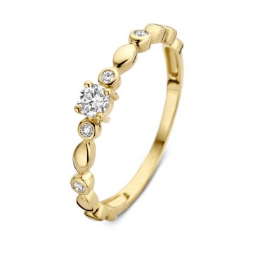 Ring geelgoud briljant 0 23 crt 25479 nl g