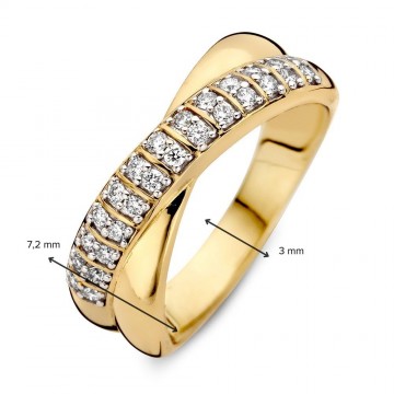 Ring geelgoud briljant 0 25 crt 31350 nl g