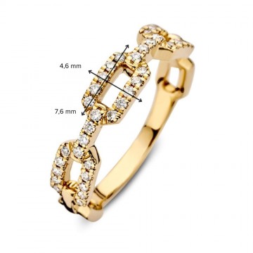 Ring geelgoud briljant 0 27 crt 30939 nl g