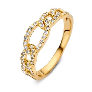 Ring geelgoud briljant 0 28 crt 27564 nl g