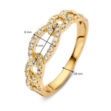 Ring geelgoud briljant 0 28 crt 27566 nl g