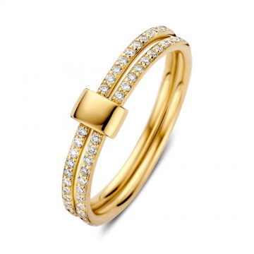 Ring geelgoud briljant 0 28 crt 32937 nl g