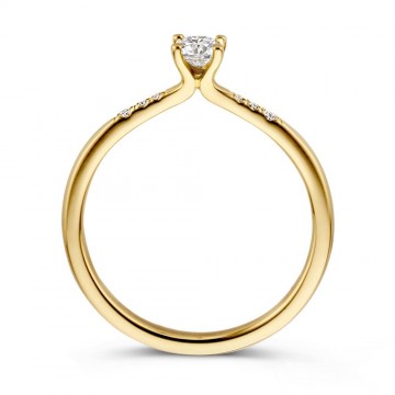 Ring geelgoud briljant 0 30 crt 25115 nl g