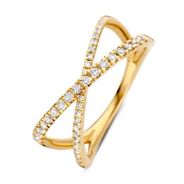 Ring geelgoud briljant 0 30 crt 32984 nl g