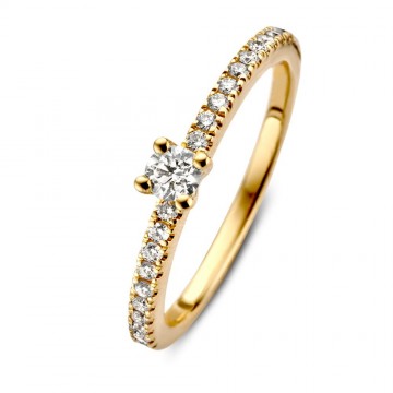 Ring geelgoud briljant 0 33 crt 23985 nl g