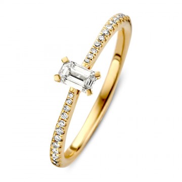 Ring geelgoud briljant 0 42 crt 24284 nl g