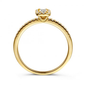 Ring geelgoud briljant 0 42 crt 25002 nl g