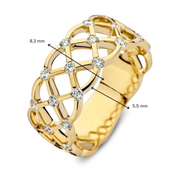 Ring geelgoud briljant 0 46 crt 30862 nl g