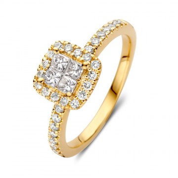 Ring geelgoud briljant 0 58 crt 32957 nl g