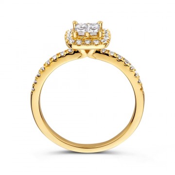 Ring geelgoud briljant 0 58 crt 32958 nl g