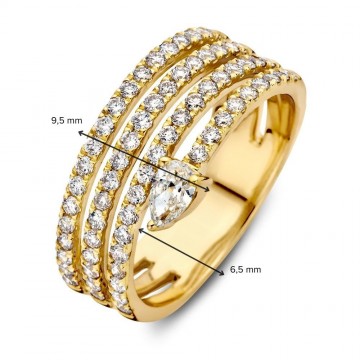 Ring geelgoud briljant 0 98 crt 31349 nl g