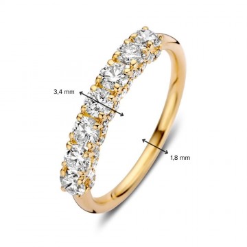 Ring geelgoud briljant 1 12 crt 32705 nl g