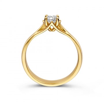 Ring geelgoud briljant lab 0 50 crt 32054 nl g