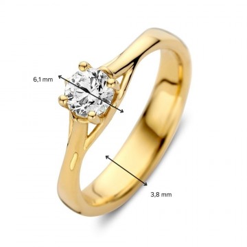 Ring geelgoud briljant lab 0 50 crt 32095 nl g