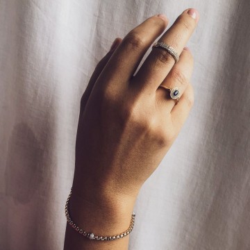 Ring geelgoud briljant saffier 22595 nl g