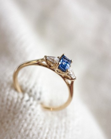 Ring geelgoud briljant saffier 32839 nl g