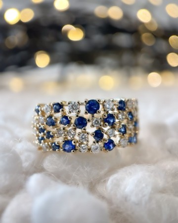 Ring geelgoud briljant saffier 32929 nl g