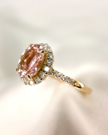 Ring geelgoud morganiet briljant 31883 nl g