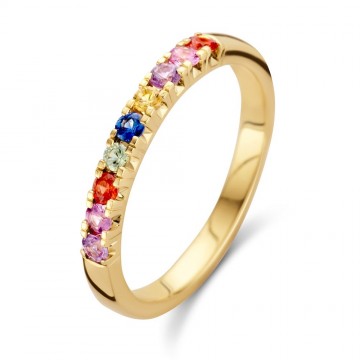 Ring geelgoud saffier 23611 nl g
