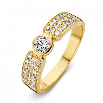 Ring geelgoud zirkonia 17758 nl g