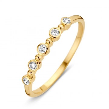 Ring geelgoud zirkonia 19008 nl g