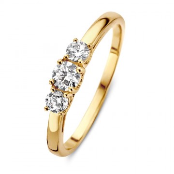 Ring geelgoud zirkonia 23916 nl g