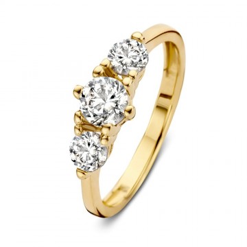 Ring geelgoud zirkonia 24516 nl g
