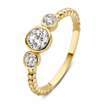 Ring geelgoud zirkonia 24665 nl g