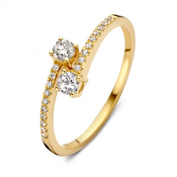 Ring geelgoud zirkonia 24703 nl g